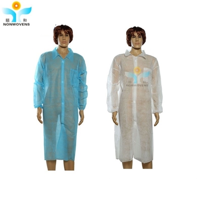 Breathable Disposable Lab Gown 10pcs/Bag Non-Woven Fabric Waterproof
