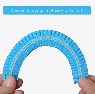 Single Elastic Disposable Hair Net Cap 18'' 21'' 24'' For Food Processing