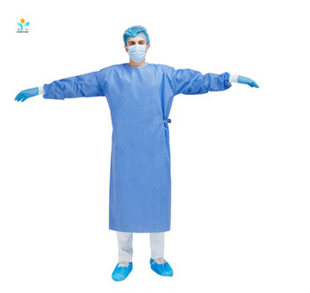 Anti Alcohol Disposable Surgical Gown Blue Green Eco Friendly Breathable